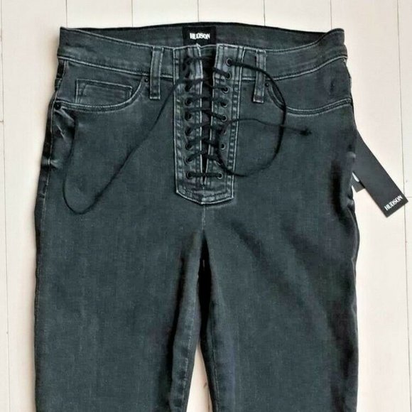 Hudson Bullocks High  Rise LaceUp Crop Jeans Disarm - Picture 4 of 7